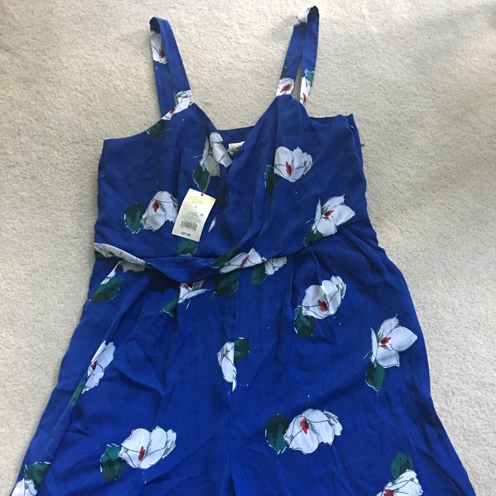 Blue Floral Jumpsuit